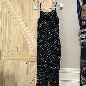 Old Navy Black and White Polka Dot Jumpsuit